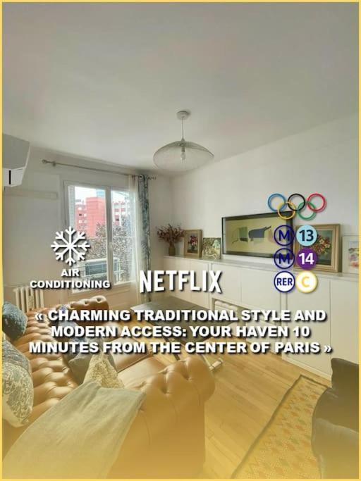 Air Conditioning - Metro 14 - Charming Traditional Style And Modern Access 10 Mn Away From Center Of Paris Clichy Ngoại thất bức ảnh